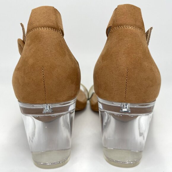 New Torrid Brown Translucent Block Heel - Size 8WW - Picture 10 of 14